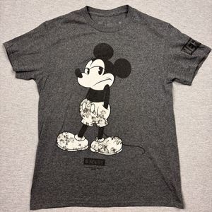 Neff Disney Mickey Mouse Short Sleeve TShirt Charcoal Mens Small